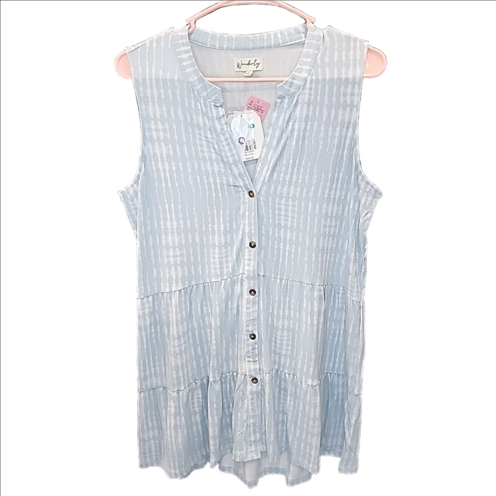 Nwt's Wonderly Tank/W Ruffled Design
